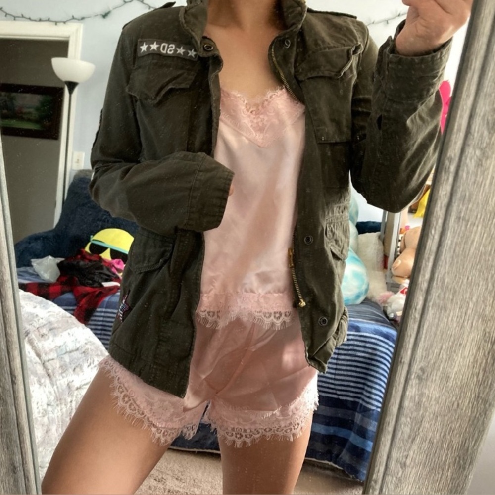 Superdry military sherpa lined jacket